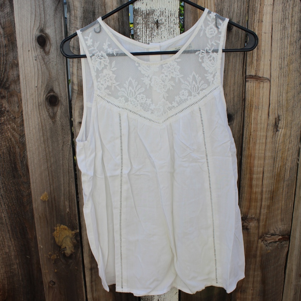 White lace tank by Abercrombie & Fitch